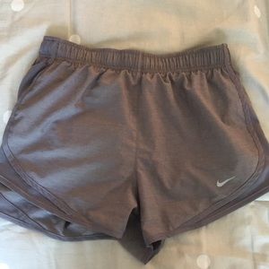 gray nike running shorts